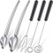 3 PCS Candy Dipping Tools Chocolate Dipping Fork Spoons Set 2 Pieces Culinary Decorating Spoons Chef Art Pencil for Decorative Plates Stainless Steel Chef Spoon